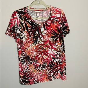 White Stag Women’s Blouse M 8/10 Red Orange Black